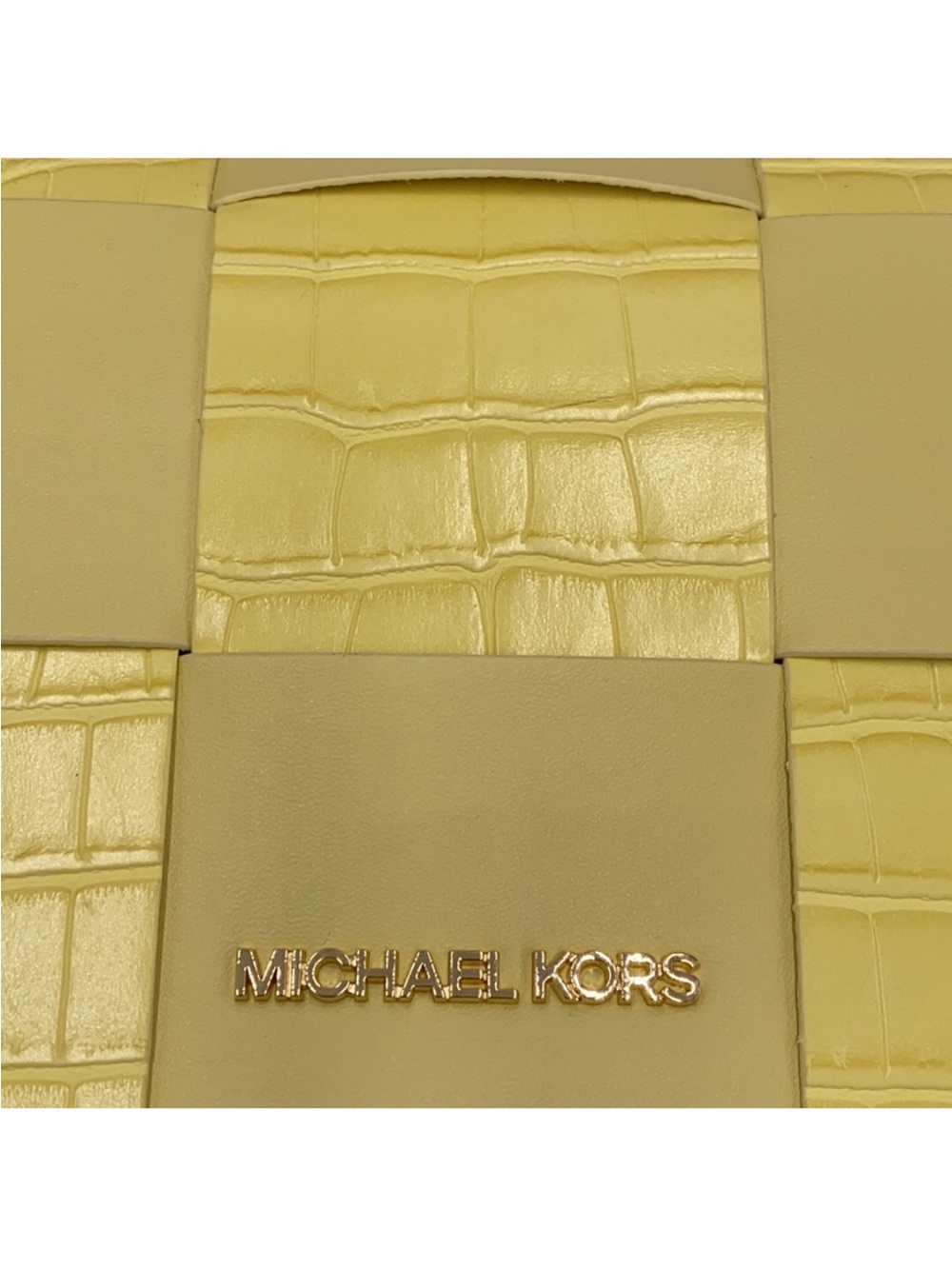 NWT Michael Kors Mercer  BUTTERCUP Croc-Embossed Leather Crossbody Bag - Picture 11 of 14